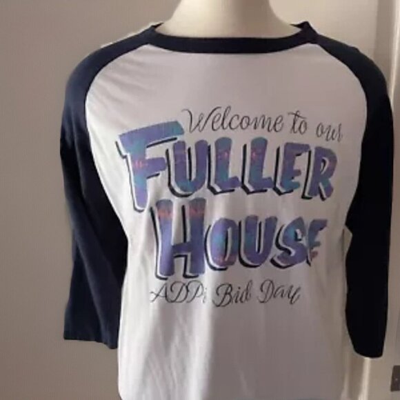 Alpha Delta Pi Bid Day T-Shirt Size Large Adpi Sorority Fuller House Shirt - Picture 4 of 10